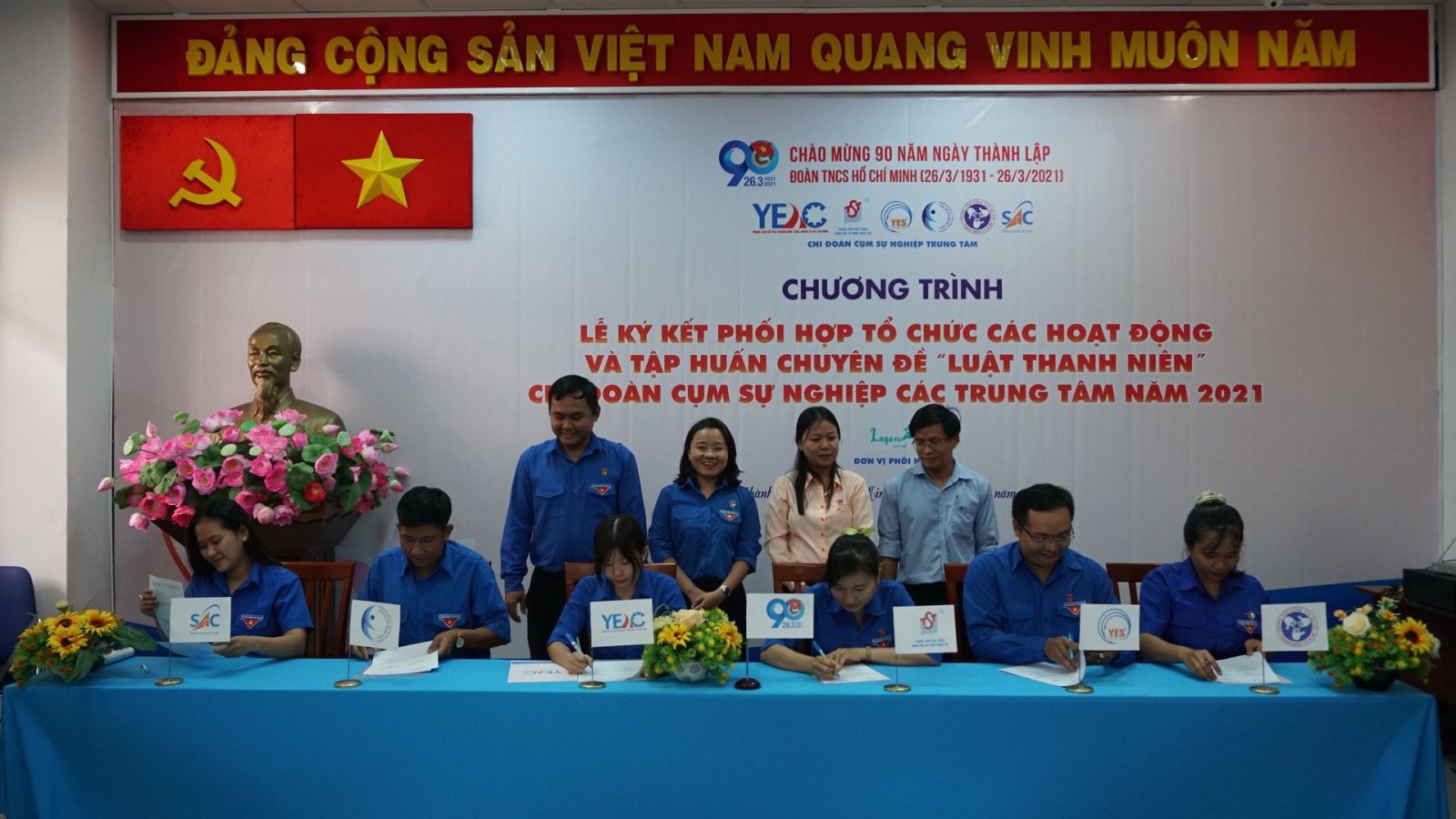 Ký kết phối hợp tổ chức các hoạt động của 06 Chi đoàn cụm Sự nghiệp Trung tâm.